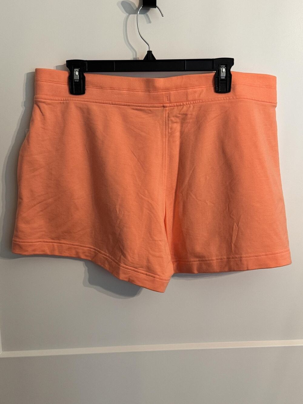 Athleta Sweat Shorts Sz XL Orange Balance 4" Shortie Pockets Drawstring Workout
